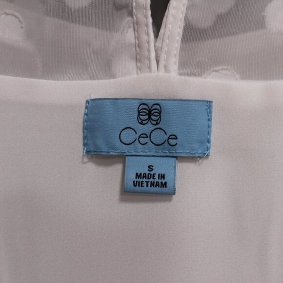 NWT CeCe Long Sleeve Mixed Media Clover Clip Dress - Picture 12 of 15